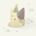 Faltbarer Katzen-Geburtstagshut für Haustiere, Abmessungen 21 cm Höhe und 19 cm Breite - Katze-Stil