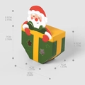 Scatola regalo di Natale fai-da-te con coperchio Babbo Natale e ritaglio a stella - Babbo Natale