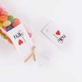 Étiquettes cadeaux blanches avec imprimé I Heart You et trous pour sachets de bonbons - Style I Love You Ensemble