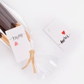Étiquettes cadeaux blanches en forme de cœur avec texte Merci pour emballage pâtisserie - Style Merci Ensemble