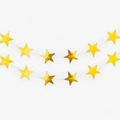 Ghirlanda a stelle dorate a doppia faccia per feste di compleanno e decorazioni natalizie - Un Set Una Confezione (4 Metri) / Oro