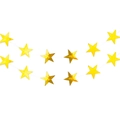 Guirnalda de estrellas doradas para decoración de fiestas y ambiente festivo - 4 Metros / Dorado