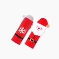 Biglietti natalizi con Babbo Natale e fiocchi per confezioni di cioccolatini e caramelle - 12 Babbo Natale + 3 Adesivi / 22.5*12.5cm