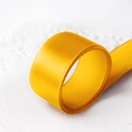 10mm golden polyester satin ribbon roll with smooth silk finish for gift box packaging - Wide Style / Orange
