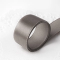 Premium grey polyester satin ribbon for gift wrapping with delicate edge and glossy finish - Standard Type / Gray