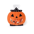 Scatola regalo di zucca di Halloween con cappello da strega nero per dolci e biscotti - Fantasma Zucca / Set da 8 / Arancione