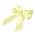 Pale yellow satin ribbon bow for hair accessories and DIY gift packaging decoration - 11x12.5cm / Light Yellow