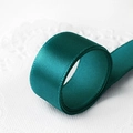 Deep teal polyester satin ribbon roll 15mm for gift wrapping and garment accessories - Narrow Style / Dark Forest Green