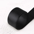 Textured black grosgrain ribbon roll for gift wrapping and DIY crafts on white lace - 2CM*25 Yards / Black