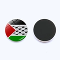 Palestine flag fridge magnet set with Keffiyeh pattern and black magnetic back - Keffiyeh Lattice Pattern (JY008769-8)