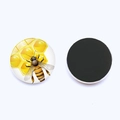30mm crystal glass bee fridge magnets with strong round magnetic backing for home decor - Three-dimensional Texture Bee Honeycomb (JY008972-9)