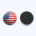 USA flag golf ball glass refrigerator magnet with flexible magnetic backing for home decor - Golf Style (5487399275988)