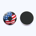 25mm crystal glass soccer fridge magnet with USA flag design and black magnetic back - Soccer Style (5487399275985)