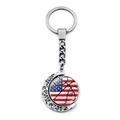 Détail du pendentif basket rotatif avec motif drapeau USA et cadre lune ajouré vintage - Basket-ball Style 2