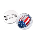 Set di spille da football americano con bandiera USA e design a stelle e strisce - Argento-Rugby