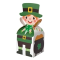 St. Patrick's Day Geschenkbox mit Leprechaun-Motiv und Goldtopf für Süßigkeiten - Kobold-Stil / 7x7x7cm