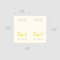 Floral greeting card with dimensions 15cm by 12.5cm featuring hand-drawn lemon illustrations - Fresh Pastoral Illustration Style (HB3000 Yellow Sticker)