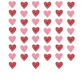 Vertical Valentine heart garland with red and pink hanging paper hearts for party decor - Valentine's Day Stitched