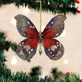 Creative colorful acrylic butterfly ornament with abstract red and blue patterns - Vintage Abstract Art Butterfly (27)