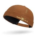 Brown docker hat with Freedom embroidery and adjustable strap for a hip hop style - Adjustable / Coffee