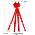 Leuchtende rote Samtschleife für den Weihnachtsbaum mit LEDs und langen Bändern - Rote leuchtende Schleife Typ B