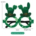 St. Patrick's Day Brille mit grünem Kleeblatt-Hut-Design für Partys, Maße 12x12,5cm - Kleeblatt Hut Stil