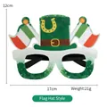 St. Patrick's Day party glasses in green hat and Irish flag style for parade - Hat and Flag Style
