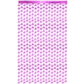 Rideau à franges fuchsia métallisé avec découpes d'oiseaux pour décoration de fête - Rose rouge