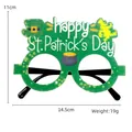 Green glitter St. Patrick's Day glasses with Lucky Clover and Gold Pot theme - Happy St. Patrick's Day Gold Pot