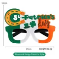 St. Patrick's Day party glasses with green shamrocks and Irish flag colors frame - St. Patrick's Day Tri-color