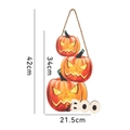 Three-tier stackable orange Jack-O'-Lantern pumpkins with BOO sign and dimensions - Angry Pumpkin (temu Xiyin Please Do Not List)