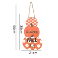 Three-tier wooden pumpkin hanging sign with Happy Fall Y'all slogan and 50cm height - Dotted Pumpkin (temu Xiyin Please Do Not List)