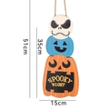 Halloween wooden sign with skull and pumpkin design including product dimensions - Ghost Pumpkin (temu Xiyin Please Do Not List)