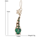 Christmas wooden gnome hanging ornament with green plaid pattern and snowflake top design - Green Plaid Gnome B