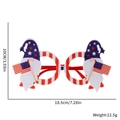4 juli feestbril met patriottische kabouter en Amerikaanse vlag voor onafhankelijkheid - Eén maat / Kabouter Vlag Stijl