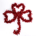 Ghirlanda di trifoglio rosso scintillante per decorazioni festive di San Patrizio - Rosso