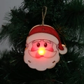 Leuchtender Weihnachtsmann-Holzanhänger mit warmgelbem LED-Licht am Tannenbaum - Weihnachtsmann Hängender Schmuck