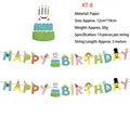 Meerjungfrau Geburtstag Girlande aus Papier mit Happy Birthday Schriftzug für Kinder - Cartoon Geburtstag Thema (KT-8)