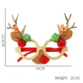 Montura de gafas navideñas con astas doradas y nariz roja para fiestas y eventos - Astas de Ciervo Dorado