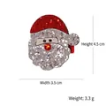 Glittery Santa Claus hair clip for kids with red and silver sequins, 4.5cm height size - Sequin Santa Claus