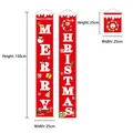 Schema dettagliato delle dimensioni 150x25cm e 25x25cm per i banner natalizi da porta - Coppia Natalizia Rosso