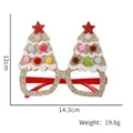 Occhiali albero di Natale glitterati oro con pompon colorati per feste natalizie - Occhiali Albero di Natale Dorati