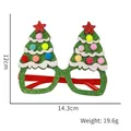 Occhiali natalizi a forma di albero con stelle glitterate e pompon colorati - Occhiali Albero di Natale Verde