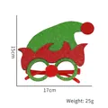 Occhiali divertenti da elfo di Natale verde e rosso con pompon per travestimento festa - Occhiali Cappello di Natale Verde