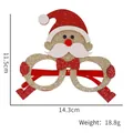 Glittery Santa Claus Christmas party glasses with dimensions 14.3cm by 11.5cm - Santa Claus Gold Glasses