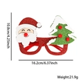Funny Santa and Christmas tree glasses with glitter finish for holiday party costumes - Santa Tree Red Glasses