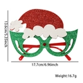 Kerstman bril met rode en groene glitter afwerking en afmetingen in detail - Elf Kerstmuts Stijl