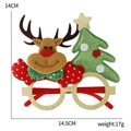 Christmas party glasses with reindeer and tree motifs with 14.5cm width measurement - Reindeer and Tree Style