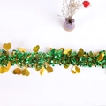 Ghirlanda di festoni a cuore verde e oro per decorazione di San Valentino - Verde