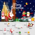 Adesivi natalizi statici per finestre con motivi di Babbo Natale, pupazzo e renna - Stile Taglia Pupazzo Di Neve Pinguino Diviso (HL-SDTZ18-040)